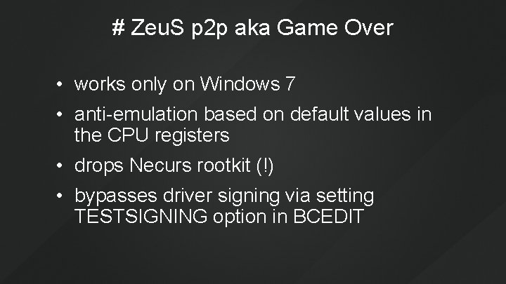 # Zeu. S p 2 p aka Game Over • works only on Windows