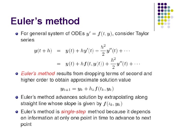 Euler’s method 