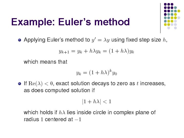 Example: Euler’s method 