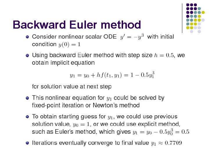 Backward Euler method 