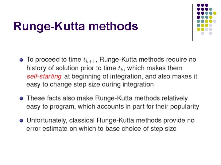 Runge-Kutta methods 