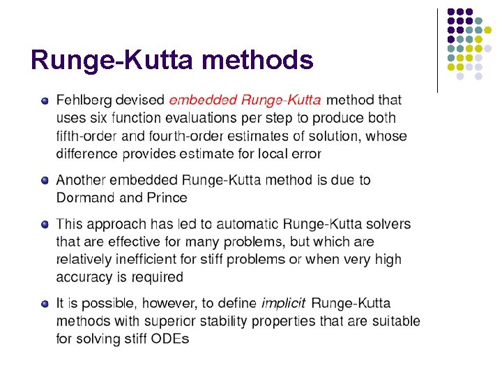 Runge-Kutta methods 