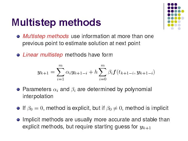 Multistep methods 