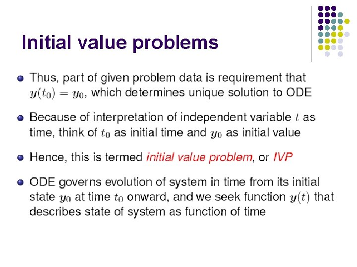 Initial value problems 