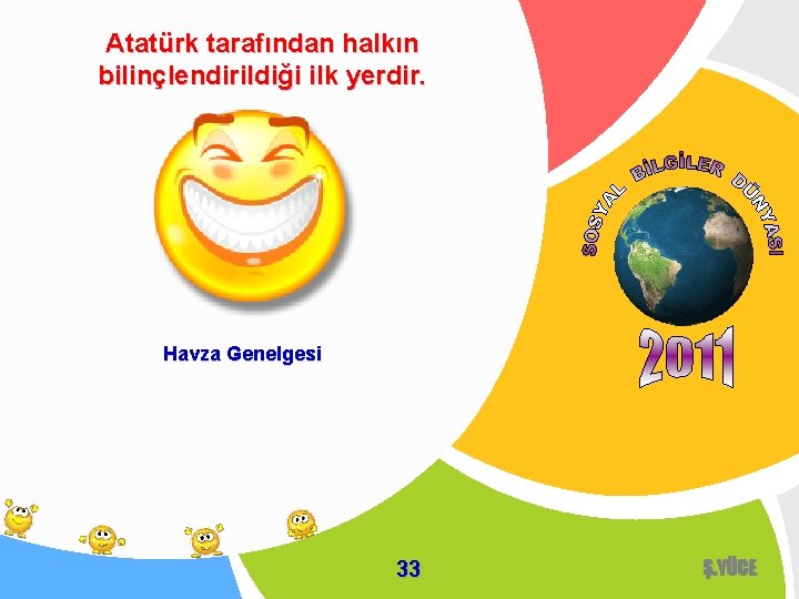 Atatürk tarafından halkın bilinçlendirildiği ilk yerdir. Havza Genelgesi 33 Ş. YÜCE 