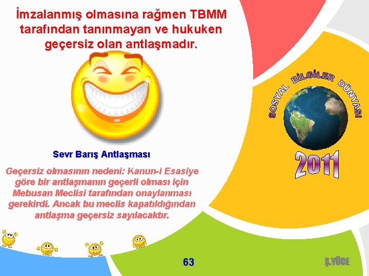 İmzalanmış olmasına rağmen TBMM tarafından tanınmayan ve hukuken geçersiz olan antlaşmadır. Sevr Barış Antlaşması