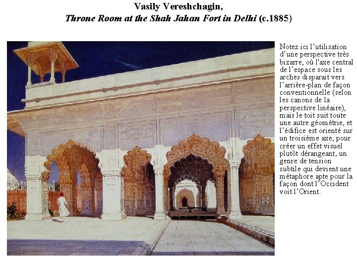 Vasily Vereshchagin, Throne Room at the Shah Jahan Fort in Delhi (c. 1885) •