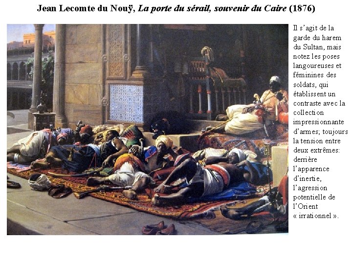 Jean Lecomte du Nouÿ, La porte du sérail, souvenir du Caire (1876) Il s’agit