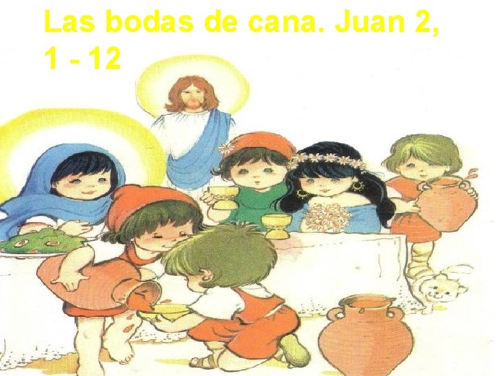 Las bodas de cana. Juan 2, 1 - 12 