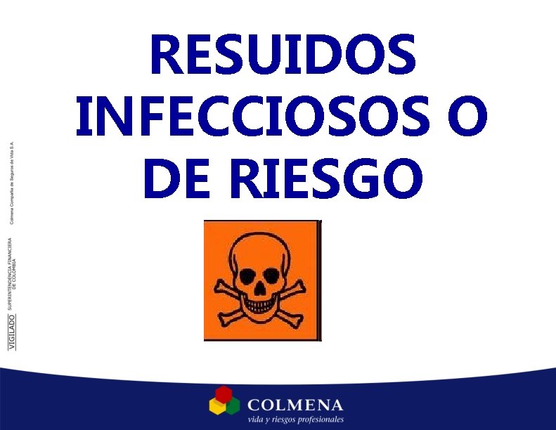 RESUIDOS INFECCIOSOS O DE RIESGO RESUIDOS INFECCIOSOS O DE RIESGO