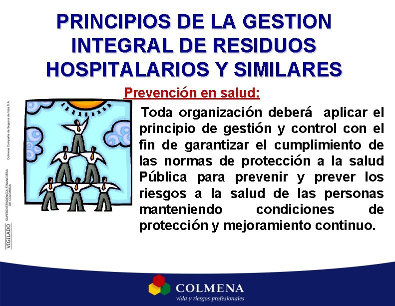 PRINCIPIOS DE LA GESTION INTEGRAL DE RESIDUOS HOSPITALARIOS Y SIMILARES Prevención en salud: Toda PRINCIPIOS DE LA GESTION INTEGRAL DE RESIDUOS HOSPITALARIOS Y SIMILARES Prevención en salud: Toda