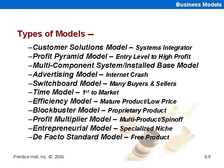Business Models Types of Models -–Customer Solutions Model – Systems Integrator –Profit Pyramid Model