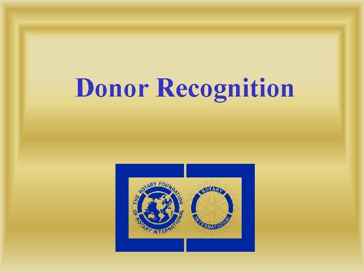 Donor Recognition 