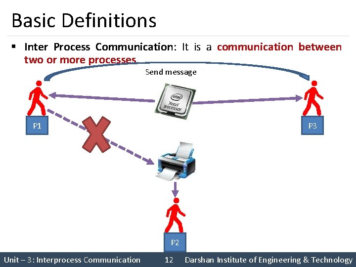 Basic Definitions § Inter Process Communication: It is a communication between two or more