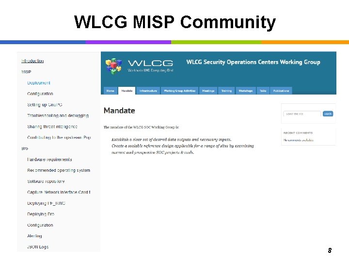 WLCG MISP Community 8 