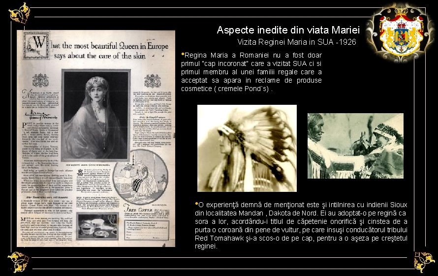 Aspecte inedite din viata Mariei Vizita Reginei Maria in SUA -1926 • Regina Maria