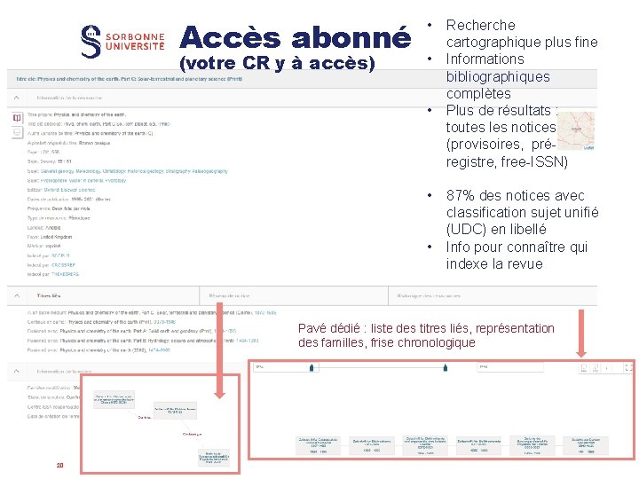 Accès abonné (votre CR y à accès) • • • Recherche cartographique plus fine