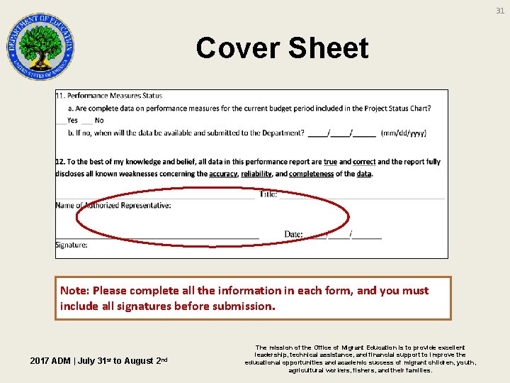 31 Cover Sheet Note: Please complete all the information in each form, and you 31 Cover Sheet Note: Please complete all the information in each form, and you