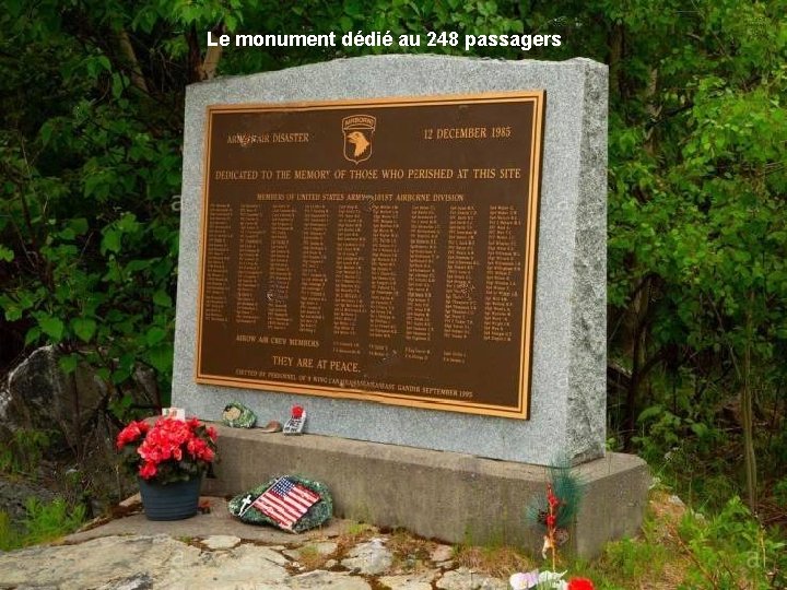 Le monument dédié au 248 passagers 
