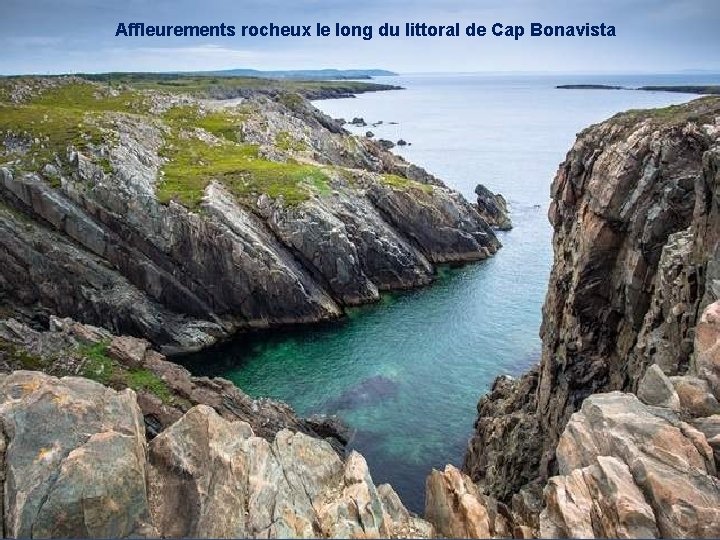 Affleurements rocheux le long du littoral de Cap Bonavista 