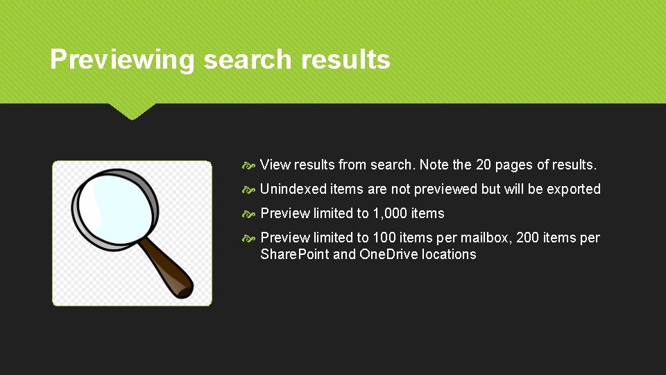 Previewing search results View results from search. Note the 20 pages of results. Unindexed