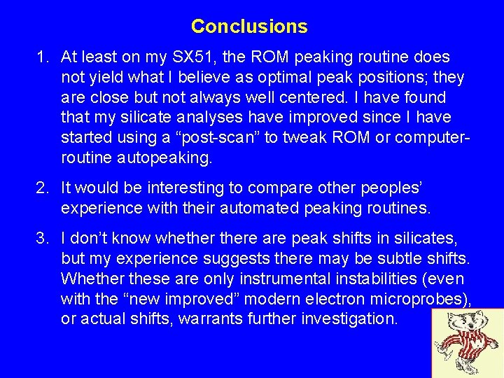Conclusions 1. At least on my SX 51, the ROM peaking routine does not