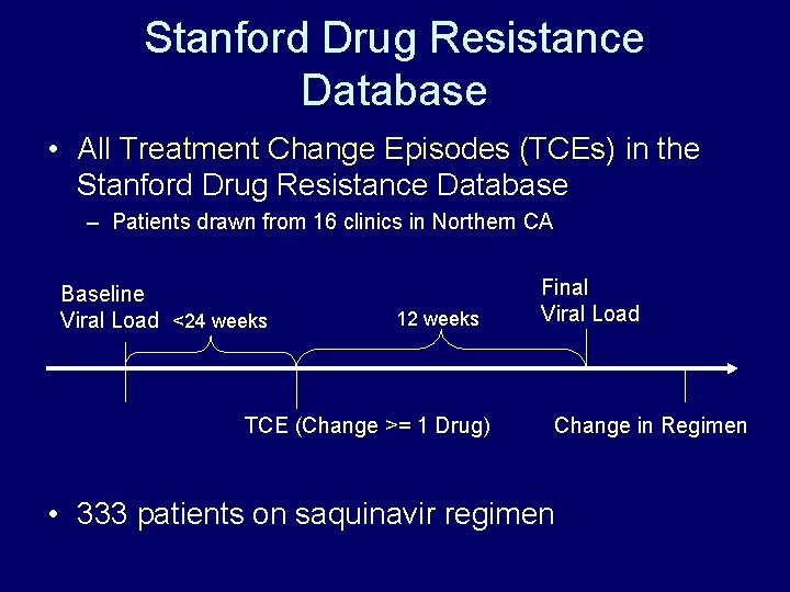 Stanford Drug Resistance Database • All Treatment Change Episodes (TCEs) in the Stanford Drug Stanford Drug Resistance Database • All Treatment Change Episodes (TCEs) in the Stanford Drug