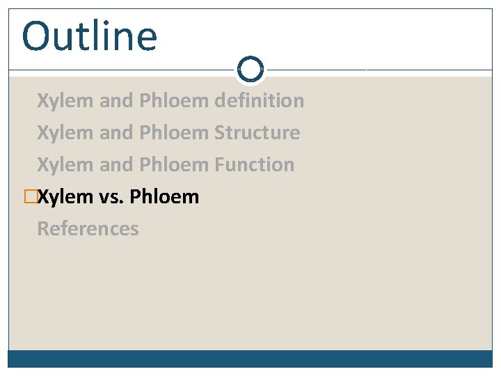 Outline Xylem and Phloem definition Xylem and Phloem Structure Xylem and Phloem Function �Xylem