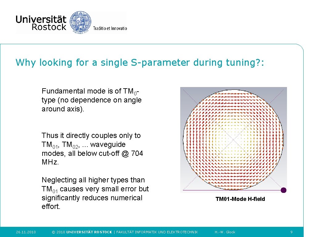 Why looking for a single S-parameter during tuning? : Fundamental mode is of TM