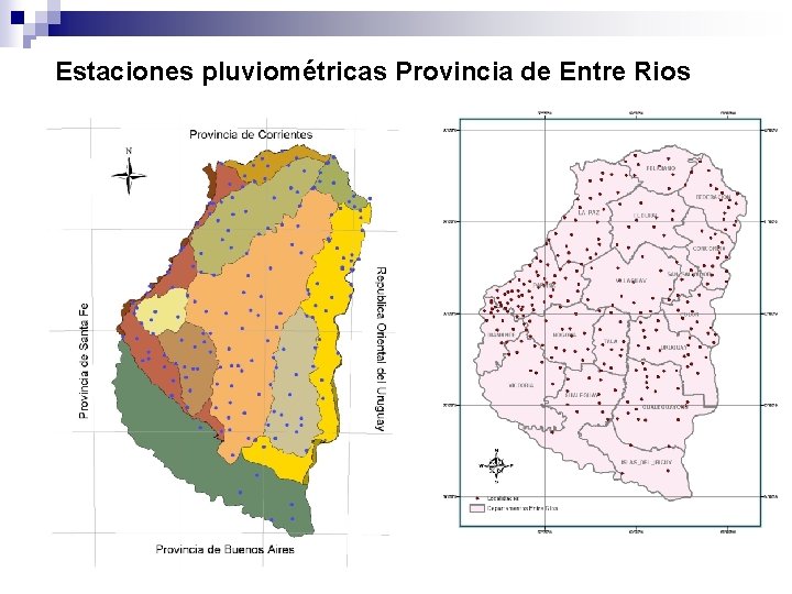 Estaciones pluviométricas Provincia de Entre Rios 