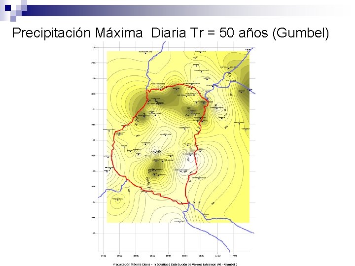 Precipitación Máxima Diaria Tr = 50 años (Gumbel) 