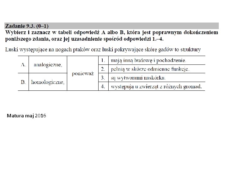 Matura maj 2016 