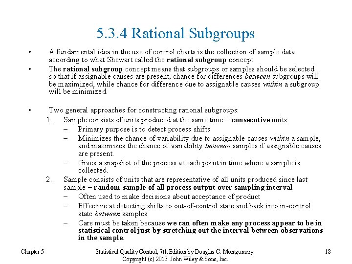 5. 3. 4 Rational Subgroups • • • Chapter 5 A fundamental idea in 5. 3. 4 Rational Subgroups • • • Chapter 5 A fundamental idea in