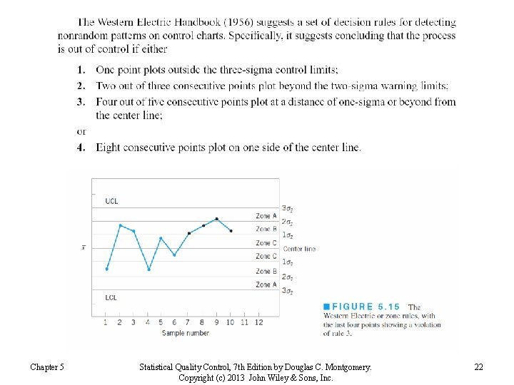 Chapter 5 Statistical Quality Control, 7 th Edition by Douglas C. Montgomery. Copyright (c) Chapter 5 Statistical Quality Control, 7 th Edition by Douglas C. Montgomery. Copyright (c)