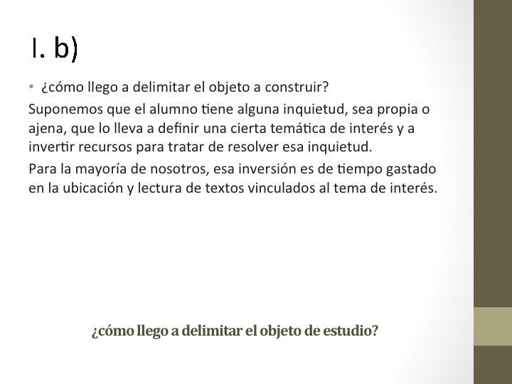 I. b) I. b)