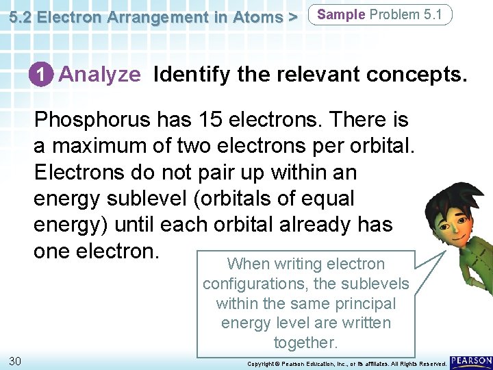 5. 2 Electron Arrangement in Atoms > Sample Problem 5. 1 1 Analyze Identify