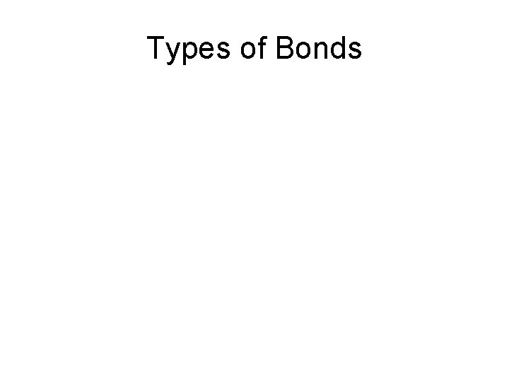 Types of Bonds 