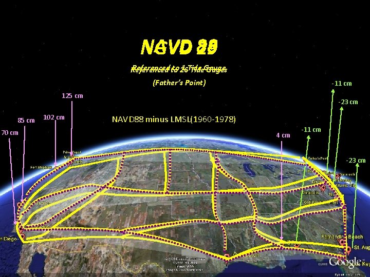 NAVD 88 NGVD 29 Referenced to to 26 1 Tide Referenced Tide. Gauge Gages