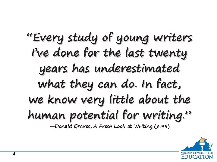 “Every study of young writers I’ve done for the last twenty years has underestimated