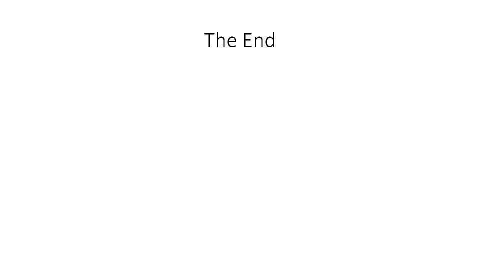 The End 