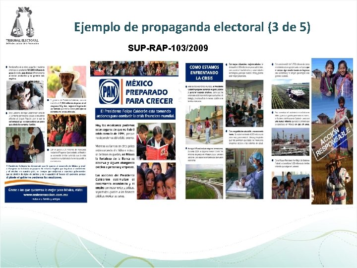 Ejemplo de propaganda electoral (3 de 5) SUP-RAP-103/2009 