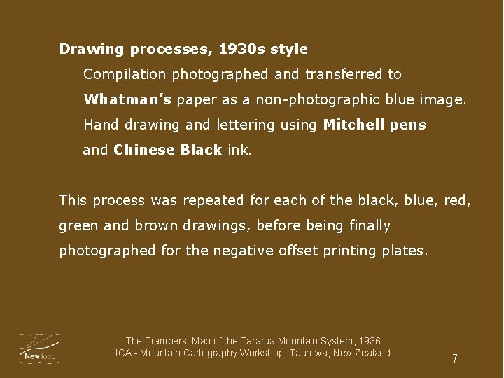Drawing processes, 1930 s style Compilation photographed and transferred to Whatman’s paper as a