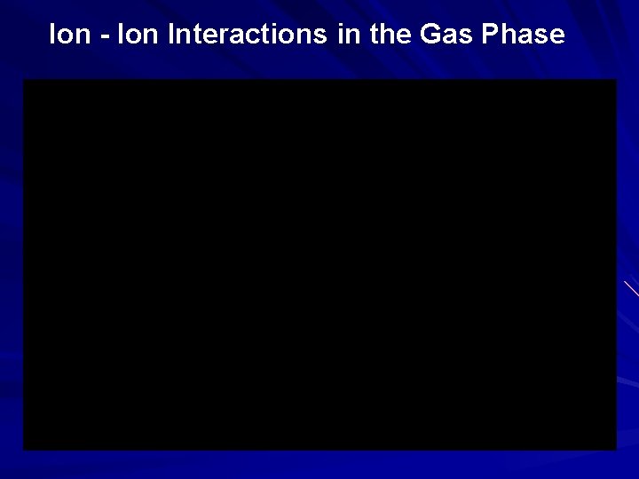 Ion - Ion Interactions in the Gas Phase 