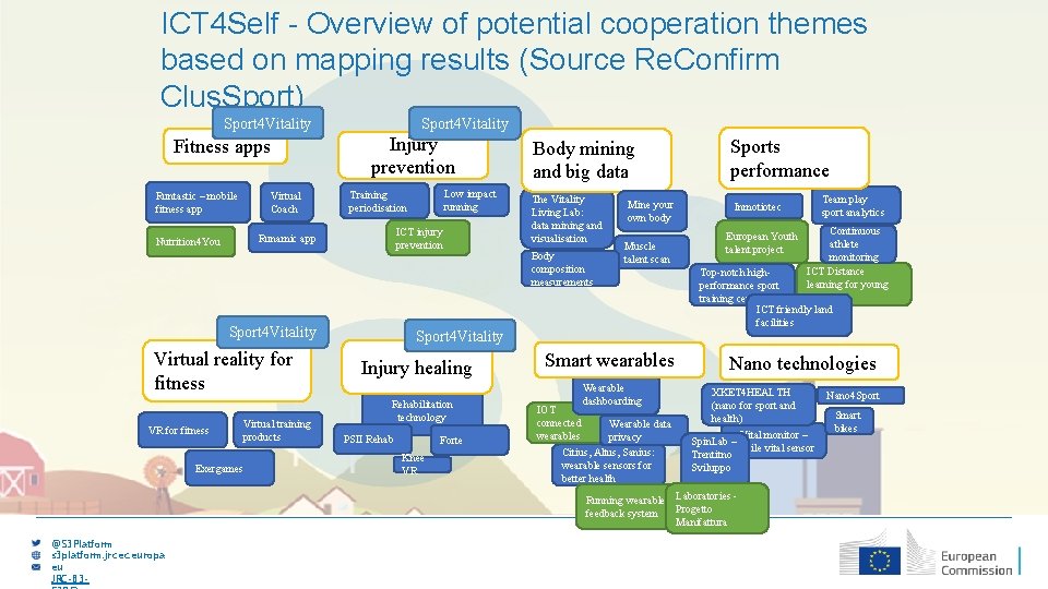 ICT 4 Self - Overview of potential cooperation themes based on mapping results (Source