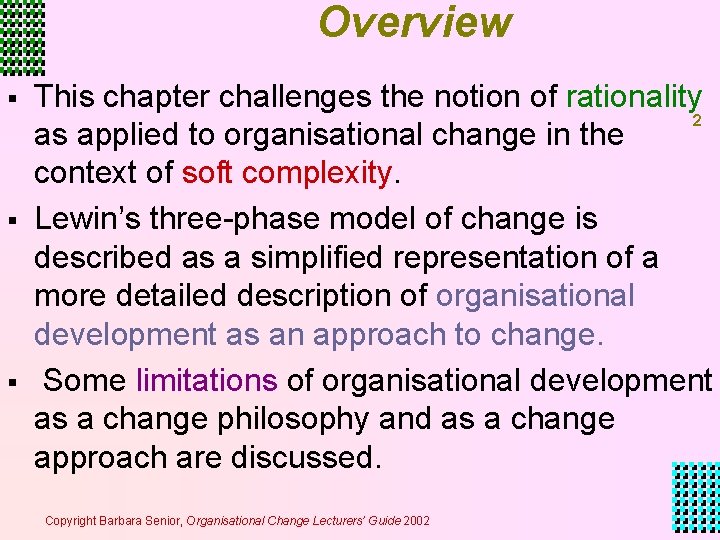 Overview § § § This chapter challenges the notion of rationality 2 as applied Overview § § § This chapter challenges the notion of rationality 2 as applied