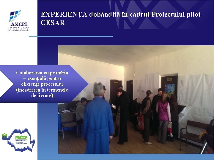 EXPERIENȚA dobândită în cadrul Proiectului pilot CESAR Colaborarea cu primăria – esențială pentru eficiența