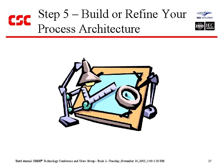 Step 5 – Build or Refine Your Process Architecture Third Annual CMMI Technology Conference