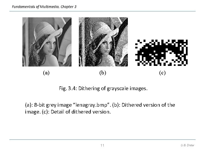 Fundamentals of Multimedia, Chapter 3 (a) (b) (c) Fig. 3. 4: Dithering of grayscale