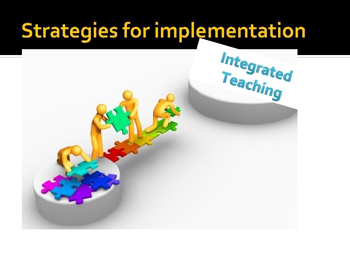 Strategies for implementation Integ rated Teac hing 