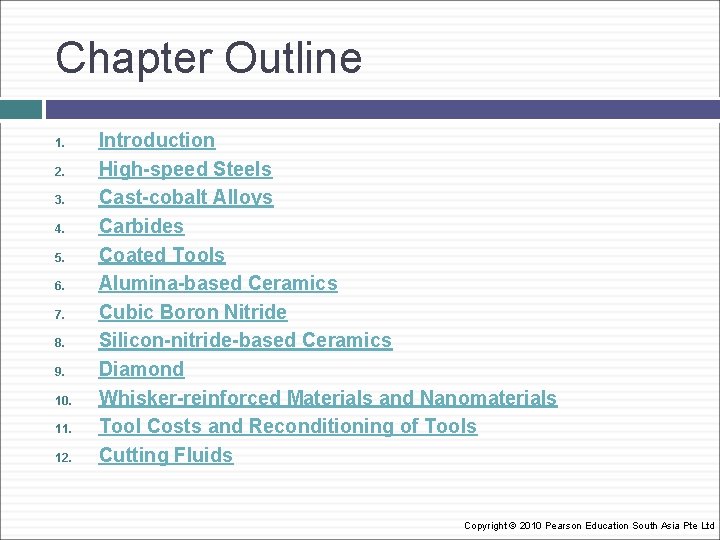 Chapter Outline 1. 2. 3. 4. 5. 6. 7. 8. 9. 10. 11. 12.